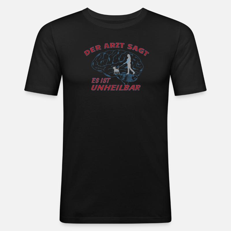 Hundezubehör Terrier Hundebesitzer - Männer Slim Fit T-Shirt - Schwarz