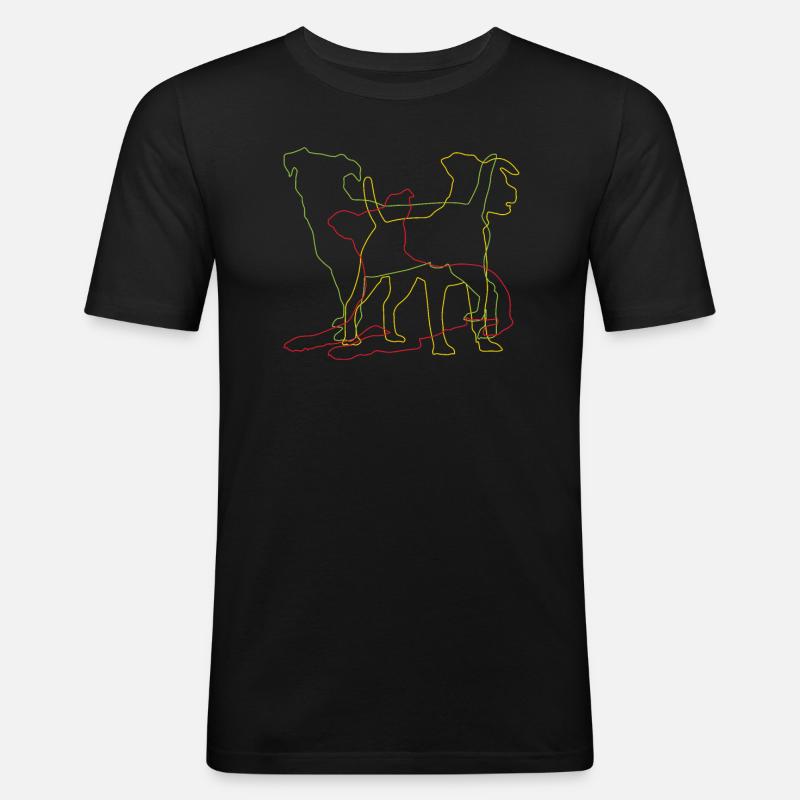 Hundezubehör Terrier Hundebesitzer - Männer Slim Fit T-Shirt - Schwarz