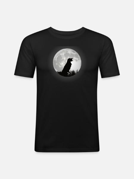 Dog Golden Retriever Dog Owner - Men's Slim Fit T-Shirt - black