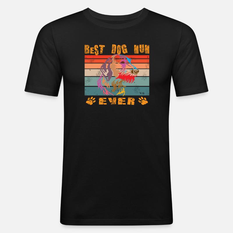 Hunde Deutsch Drahthaar Hundebesitzer - Männer Slim Fit T-Shirt - Schwarz