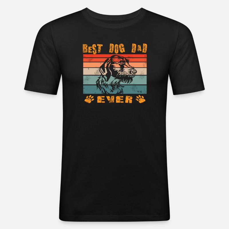 Hunde Deutsch Drahthaar Hundebesitzer - Männer Slim Fit T-Shirt - Schwarz