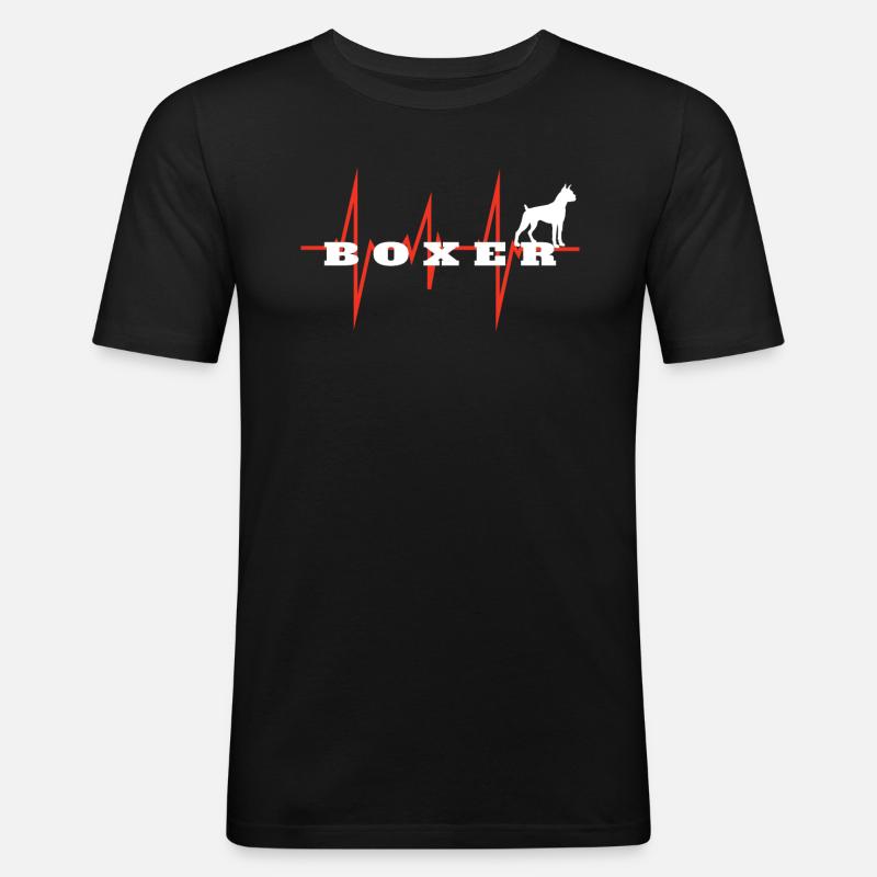 Hund Boxer Hundebesitzer Geschenkidee - Männer Slim Fit T-Shirt - Schwarz