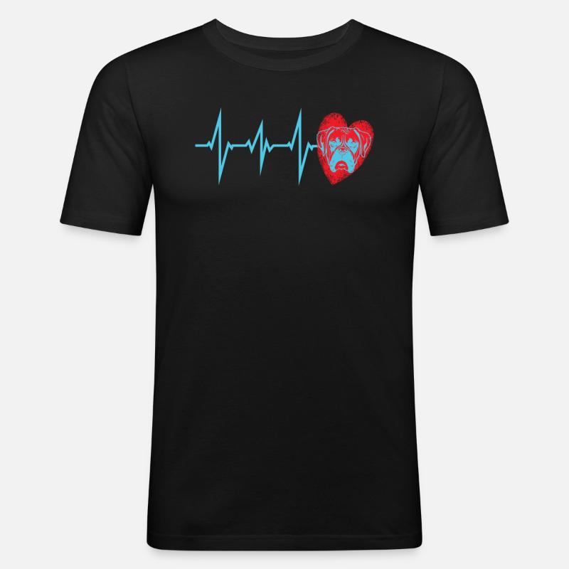 Hund Boxer Hundebesitzer Geschenkidee - Männer Slim Fit T-Shirt - Schwarz