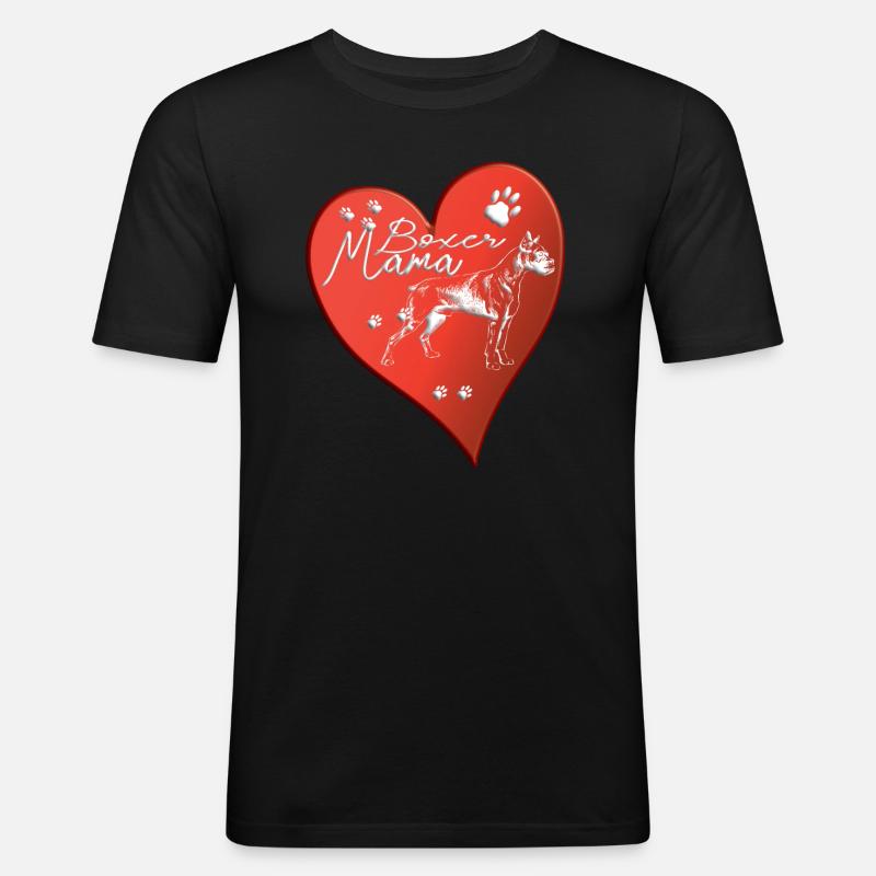 Hund Boxer Hundebesitzer Geschenkidee - Männer Slim Fit T-Shirt - Schwarz
