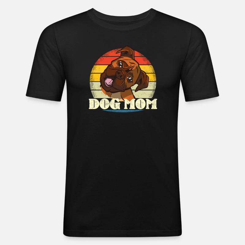 Hund Boxer Hundebesitzer Geschenkidee - Männer Slim Fit T-Shirt - Schwarz