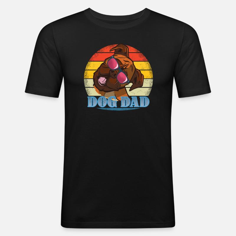 Hund Boxer Hundebesitzer Geschenkidee - Männer Slim Fit T-Shirt - Schwarz