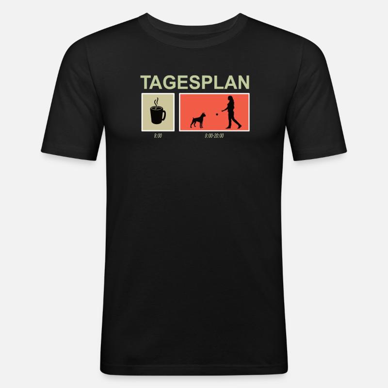 Hund Boxer Hundebesitzer Geschenkidee - Männer Slim Fit T-Shirt - Schwarz