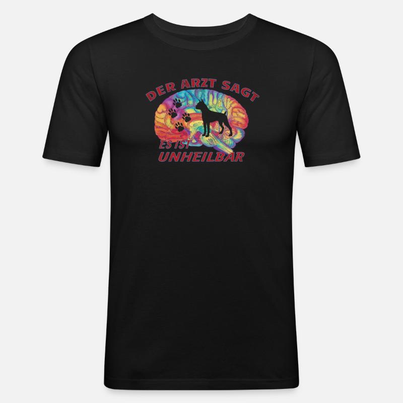 Hund Boxer Hundebesitzer Geschenkidee - Männer Slim Fit T-Shirt - Schwarz