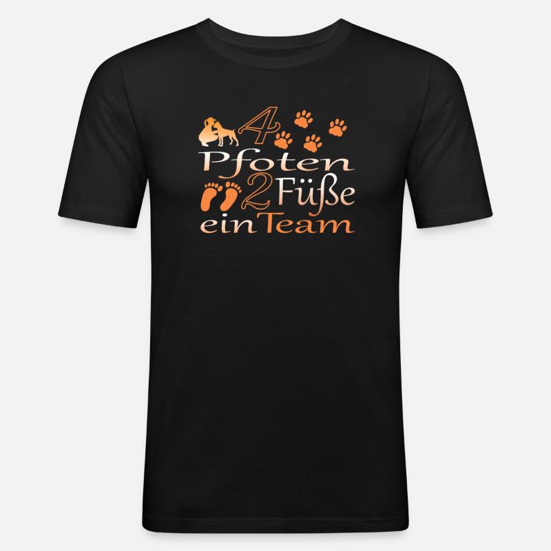 Hund Boxer Hundebesitzer Geschenkidee - Männer Slim Fit T-Shirt - Schwarz