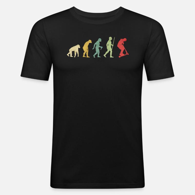 Scooter Jump Trick Evolution - Men's Slim Fit T-Shirt - black