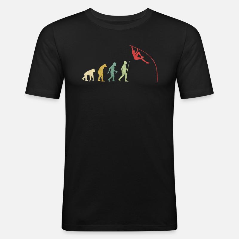 Stangenviertel Jump Evolution - Männer Slim Fit T-Shirt - Schwarz
