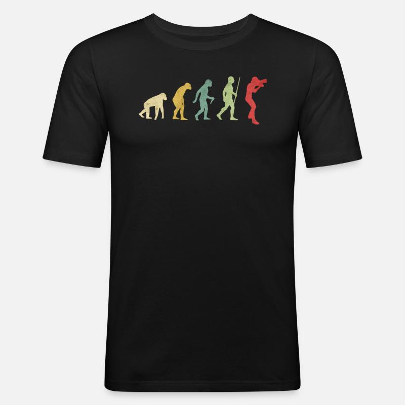 Fotograf Hobby Evolution - Männer Slim Fit T-Shirt - Schwarz