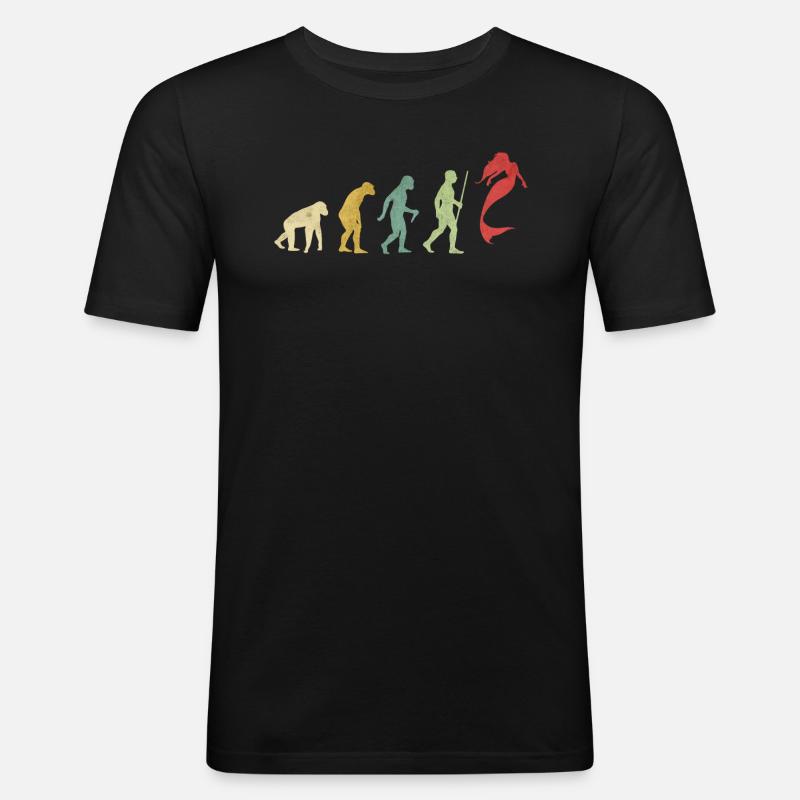 Mermaid Evolution - Men's Slim Fit T-Shirt - black