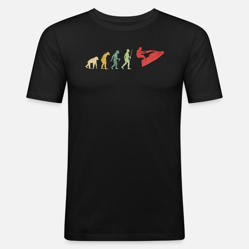 Jet Ski Evolution - Men's Slim Fit T-Shirt - black