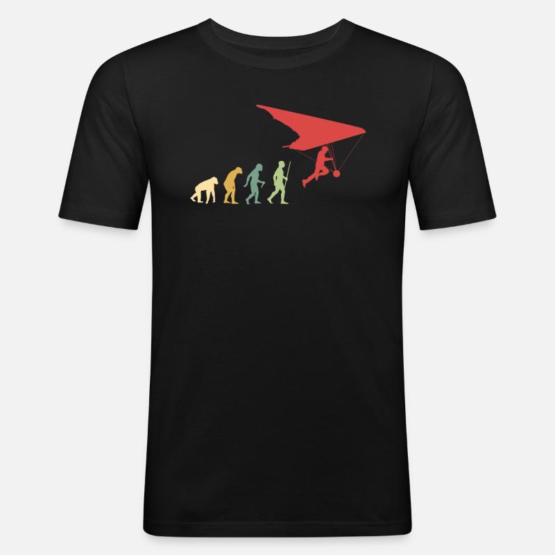 Hanggliding Evolution - Men's Slim Fit T-Shirt - black