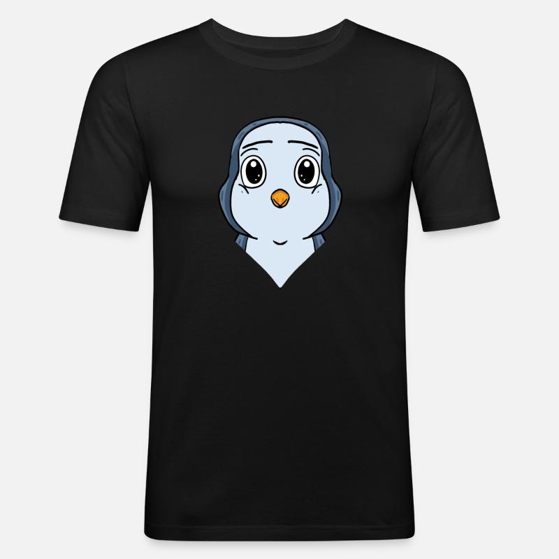 Pinguin - Männer Slim Fit T-Shirt - Schwarz