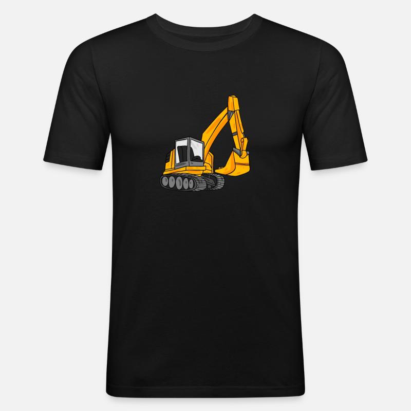 Bagger Baggerfahrer Geschenk - Männer Slim Fit T-Shirt - Schwarz