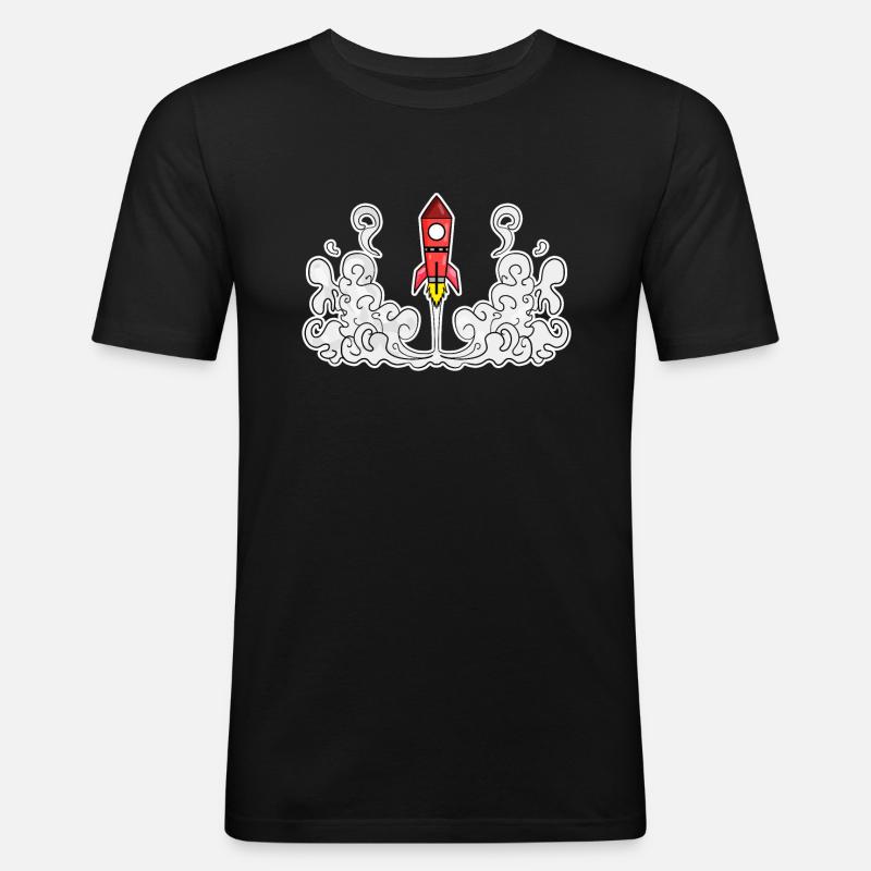 Rocket Rocket Launch Launch - Men's Slim Fit T-Shirt - black