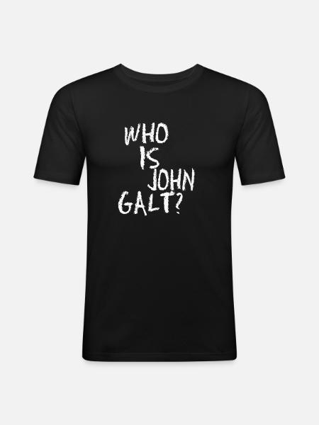 Ik ben John Galt Midas Mulligan Gift - Mannen slim fit T-shirt - zwart