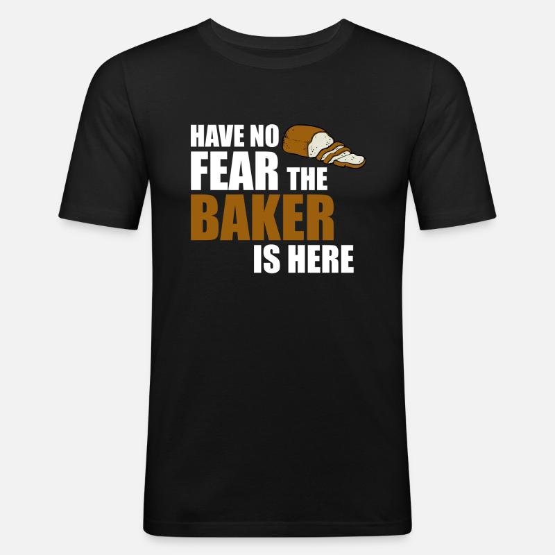 Bäcker - Männer Slim Fit T-Shirt - Schwarz