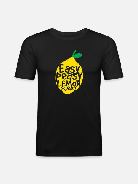 easy peasy lemon squeezy - Men's Slim Fit T-Shirt - black