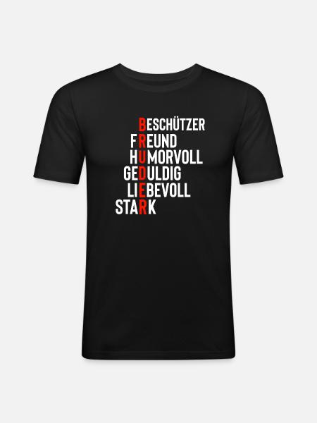 Bruder - Männer Slim Fit T-Shirt - Schwarz