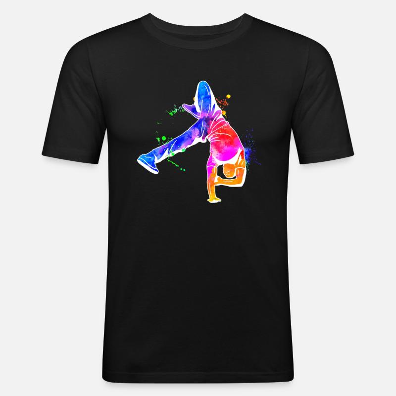 Breakdance gift gift idea - Men's Slim Fit T-Shirt - black