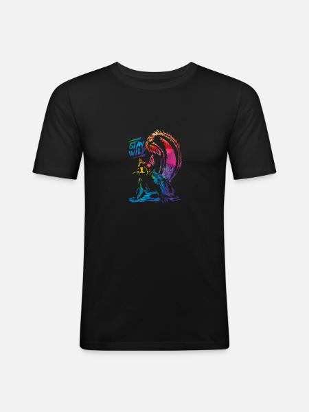 squirrel - Men's Slim Fit T-Shirt - black
