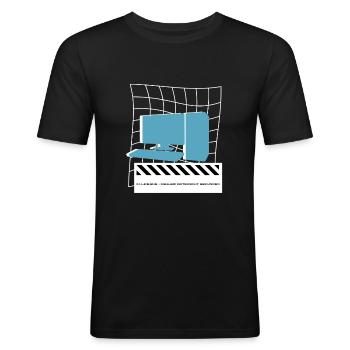 Informatique drôle informatique professionnel cadeau - T-shirt près du corps Homme - noir - Devant - Nik (191cm)