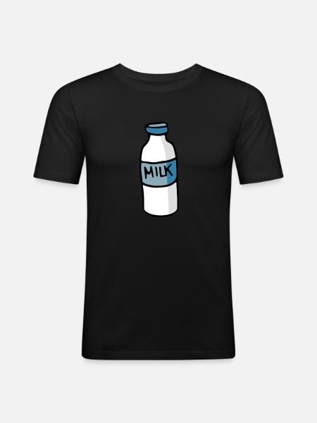 milk - Men's Slim Fit T-Shirt - black