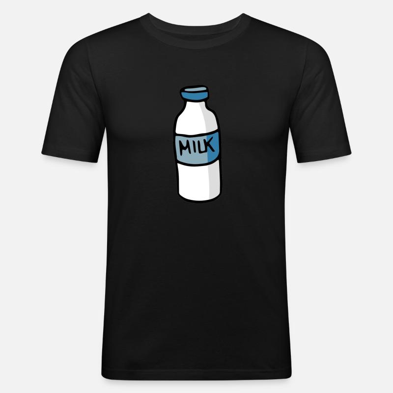 milk - Men's Slim Fit T-Shirt - black