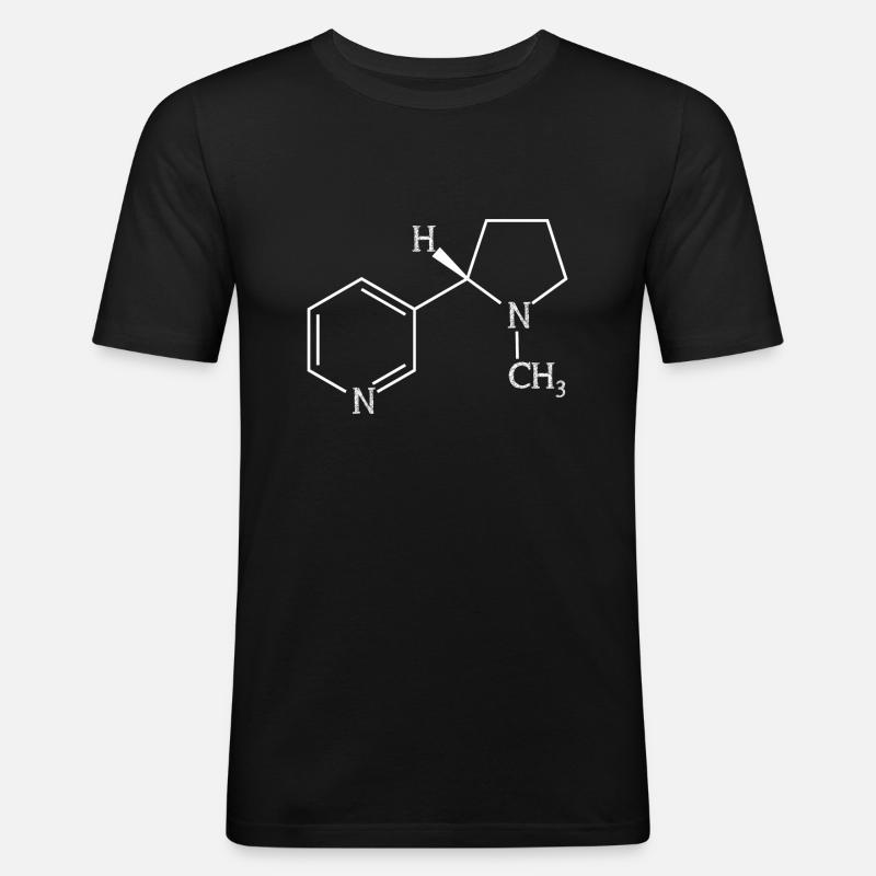Nicotine nerd - Men's Slim Fit T-Shirt - black