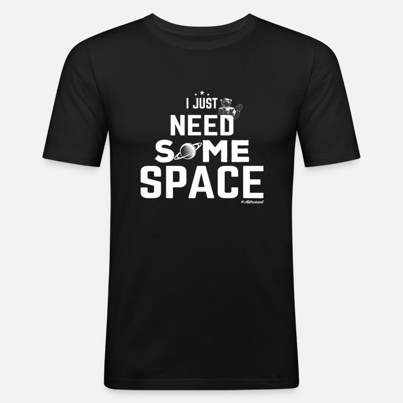 Astronaut Space Space Rocket - Men's Slim Fit T-Shirt - black