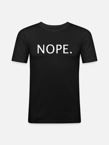 nope - T-shirt près du corps Homme - noir