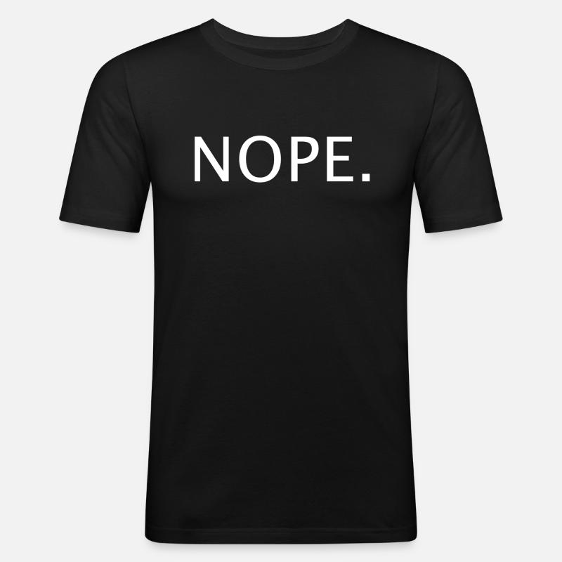 nope - T-shirt près du corps Homme - noir
