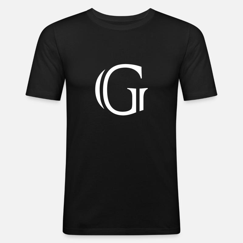 G letter - Men's Slim Fit T-Shirt - black