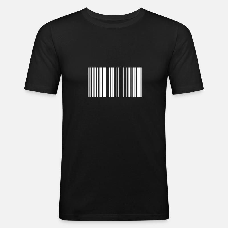 Barcode barcode white - Men's Slim Fit T-Shirt - black