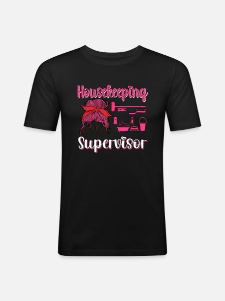 Housekeeper Maid Cleaner - Men's Slim Fit T-Shirt - black