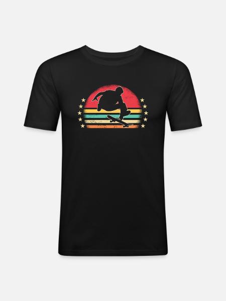 Skaters Skate Skateboarding Skateboard - Men's Slim Fit T-Shirt - black