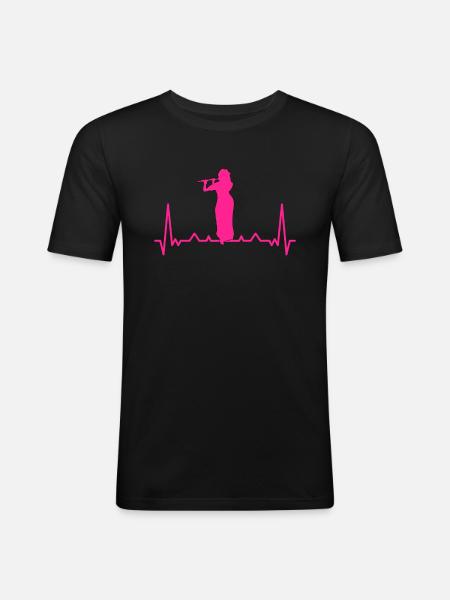 Flute player Flute player - Men's Slim Fit T-Shirt - black