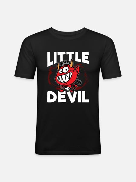 Little devil - Men's Slim Fit T-Shirt - black
