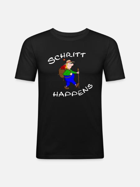wanderlust - Men's Slim Fit T-Shirt - black