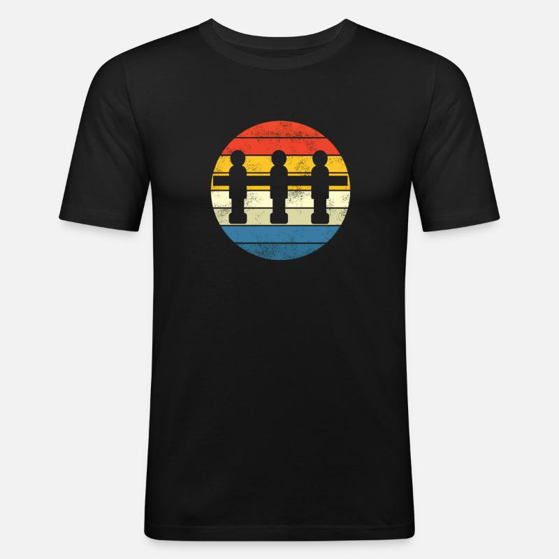 Geschenkidee Tischfussball Kicker Design - Männer Slim Fit T-Shirt - Schwarz