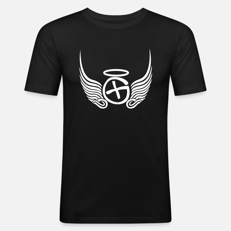 GC Engelchen - Männer Slim Fit T-Shirt - Schwarz