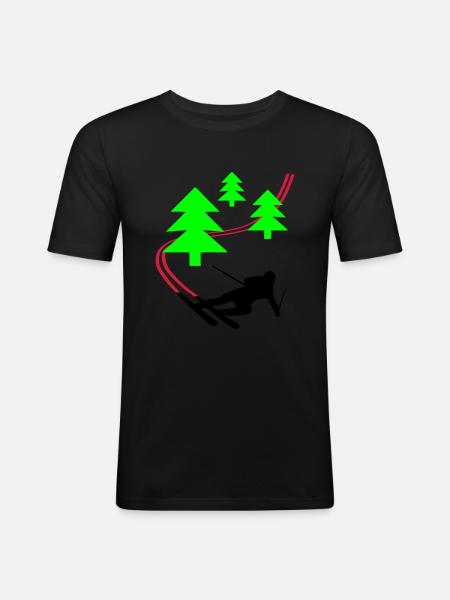 Ski - Men's Slim Fit T-Shirt - black