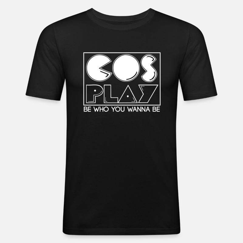 Fandom Cosplay Spruch - Männer Slim Fit T-Shirt - Schwarz