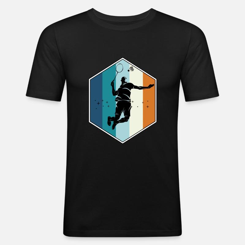 Badminton - Männer Slim Fit T-Shirt - Schwarz