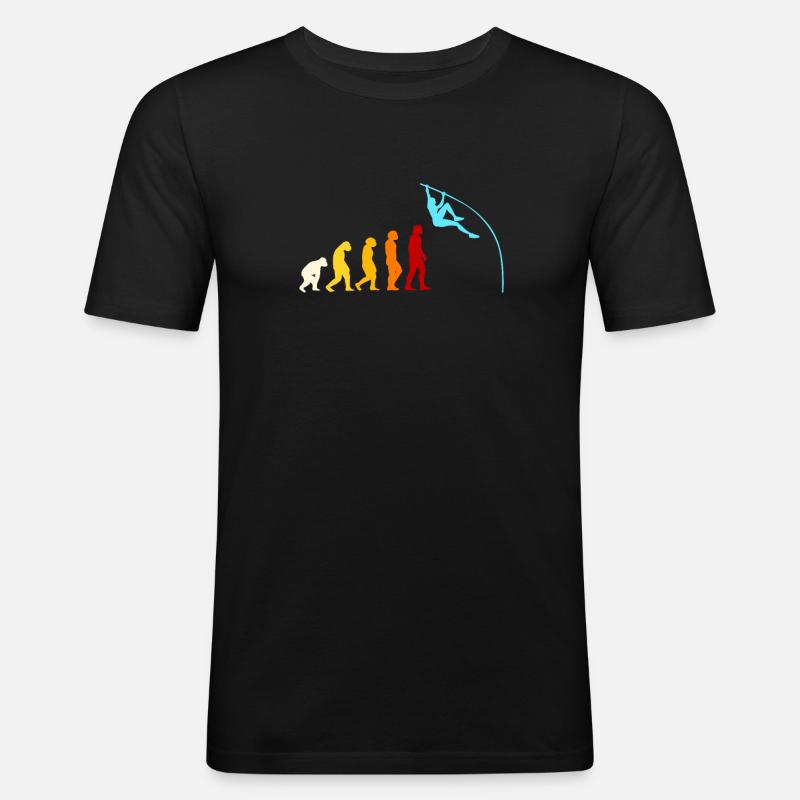 Pole vault evolution - Men's Slim Fit T-Shirt - black