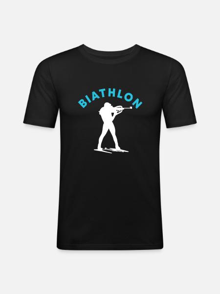biathlon - Men's Slim Fit T-Shirt - black
