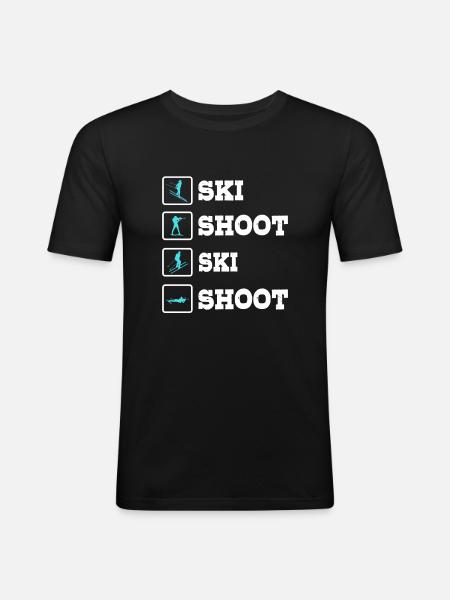 biathlon - Men's Slim Fit T-Shirt - black